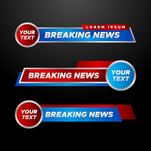 Breaking news badge design for media