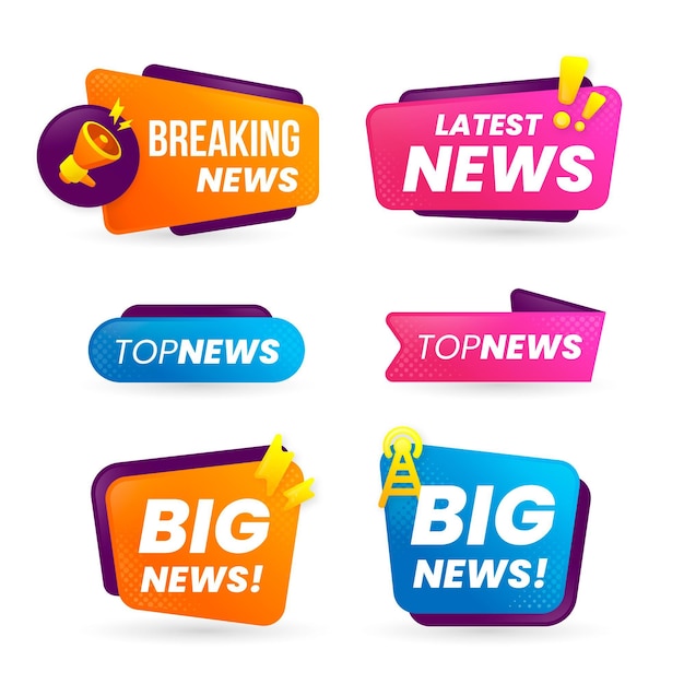 Breaking news banners design