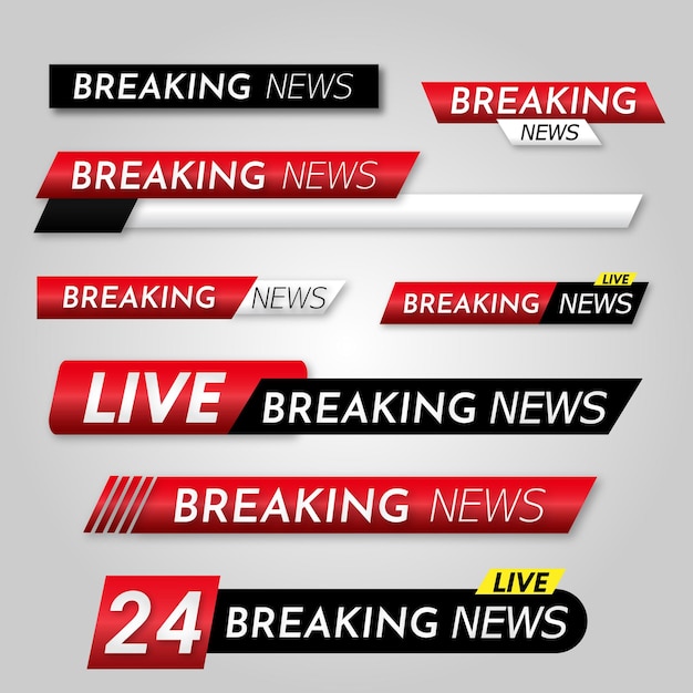 Vector breaking news banners01