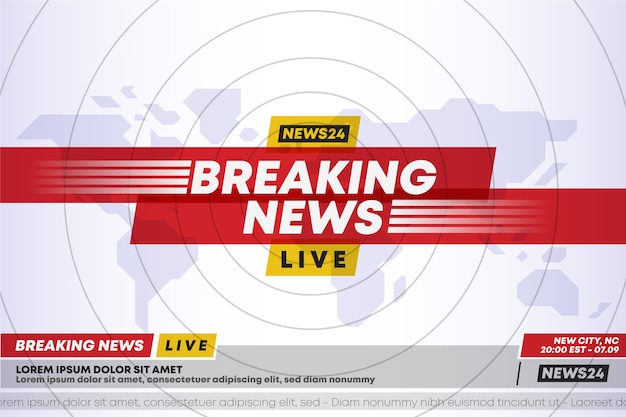 Vector breaking news template design