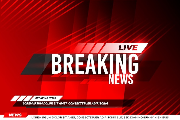 Breaking news template design