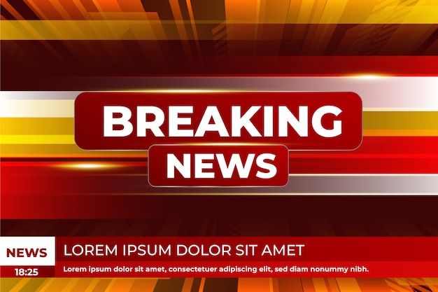 Vector breaking news template style