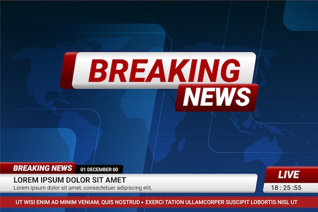 Vector breaking news template style