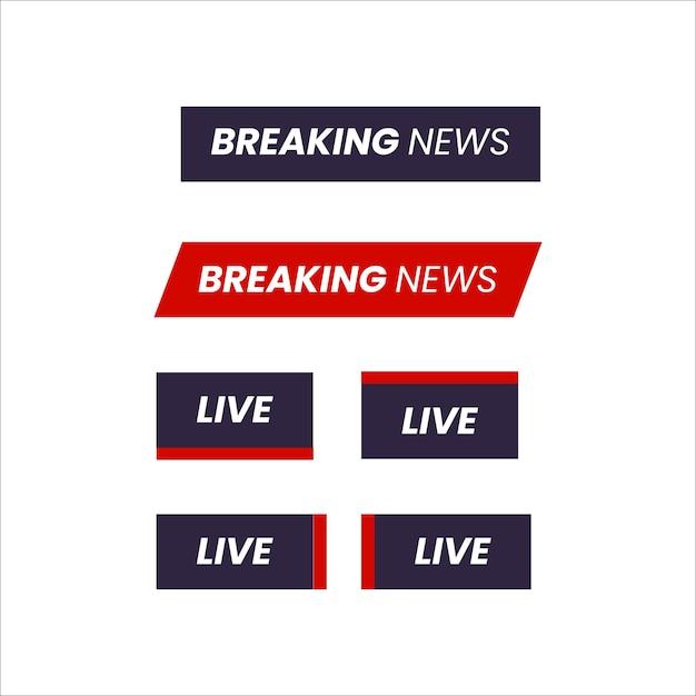 Vector breaking news template