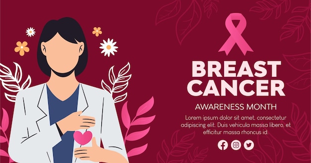 Breast cancer awareness background banner