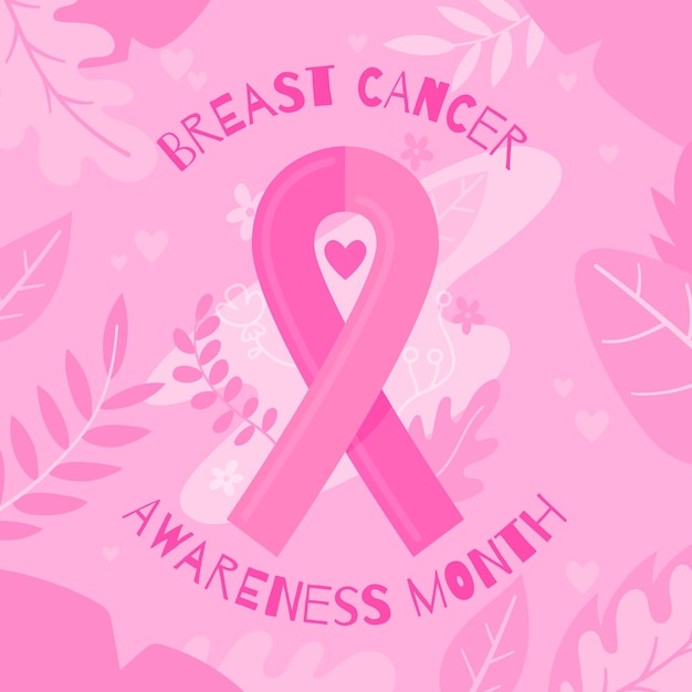 Vector breast cancer awareness background