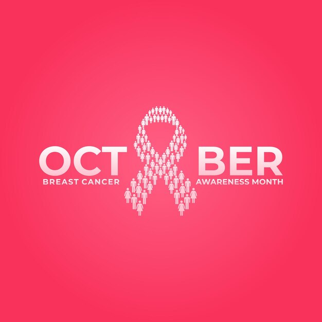 Breast cancer awareness backgroundg with pink ribbon