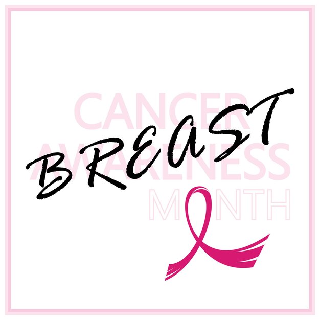 Breast cancer awareness banner Breast cancer awareness month simple modern poster background design