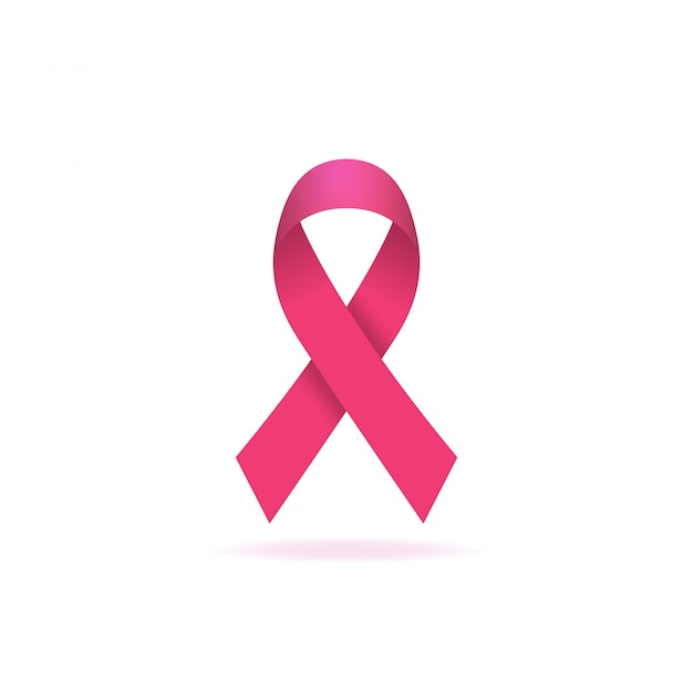 유방암 인식 서예 포스터 디자인.