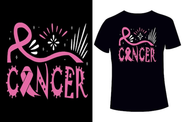 Breast cancer awareness, cancer t-shirt design template