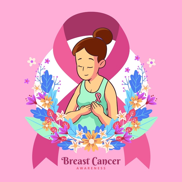 Breast cancer awareness illustration