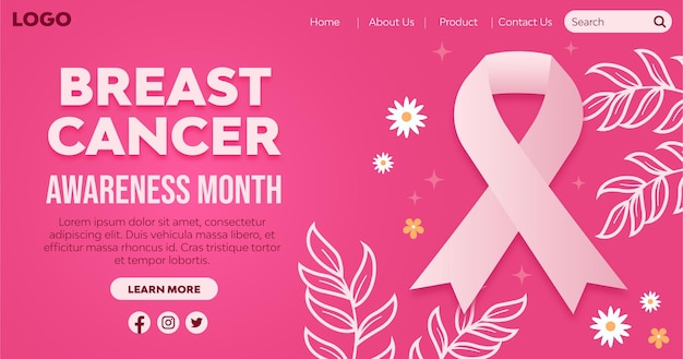 breast cancer awareness landing page background
