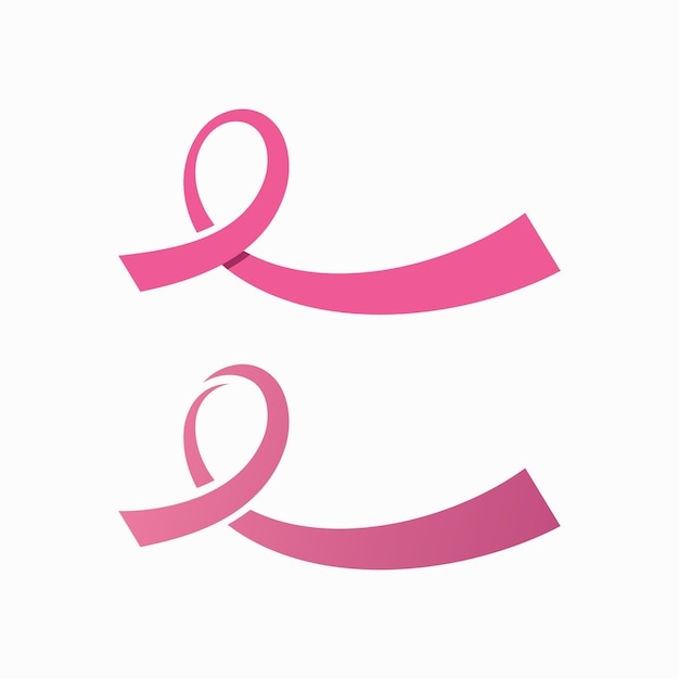 乳がん啓発ロゴデザインイラストアイコンベクトル