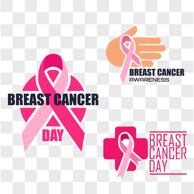 Vector breast cancer awareness for men and women
