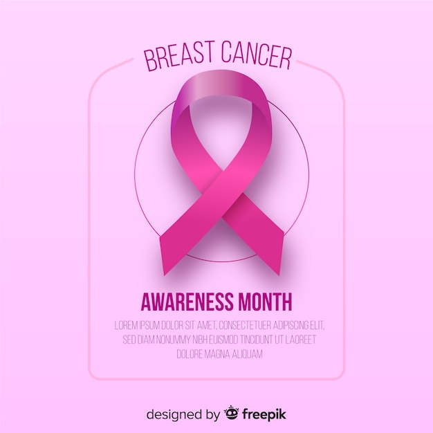 Vector breast cancer awareness month backgroundbackground