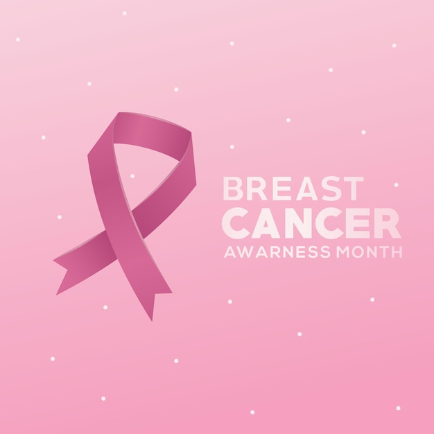 Breast Cancer Awareness Month Banner Vector Illustration Graphic design for the decoration of gift