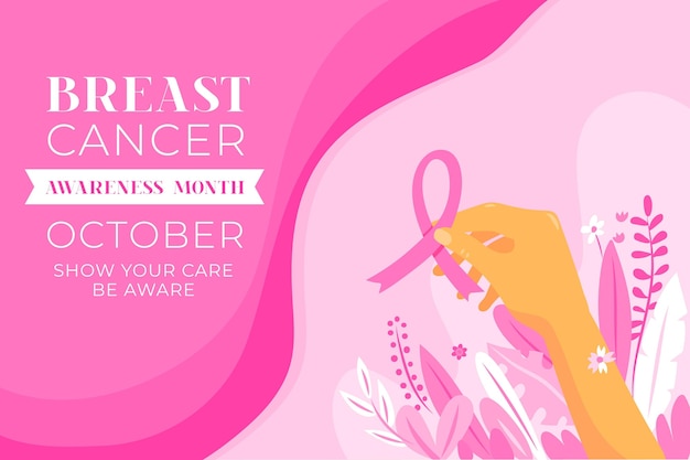 Vector breast cancer awareness month banner