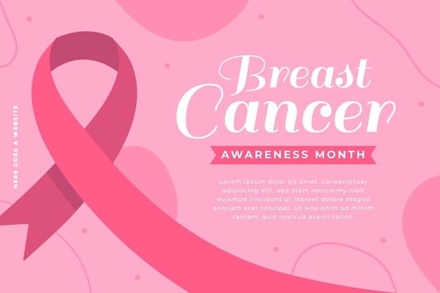 Vector breast cancer awareness month banner