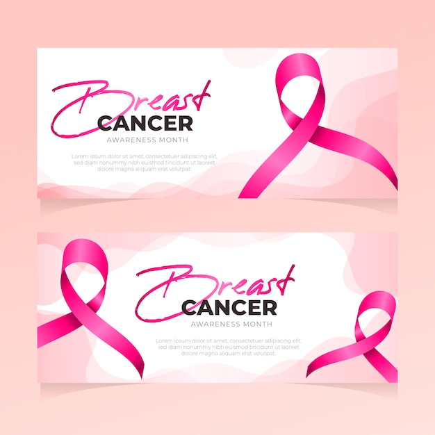 Banner di mese di consapevolezza del cancro al seno