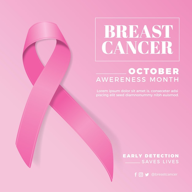 Vector breast cancer awareness month concept