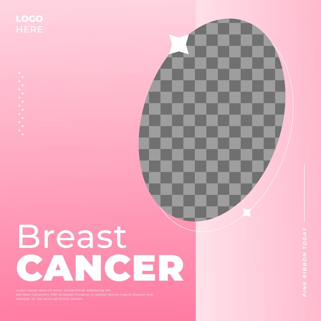 소셜 미디어 게시물 템플릿을 위한 유방암 인식의 달