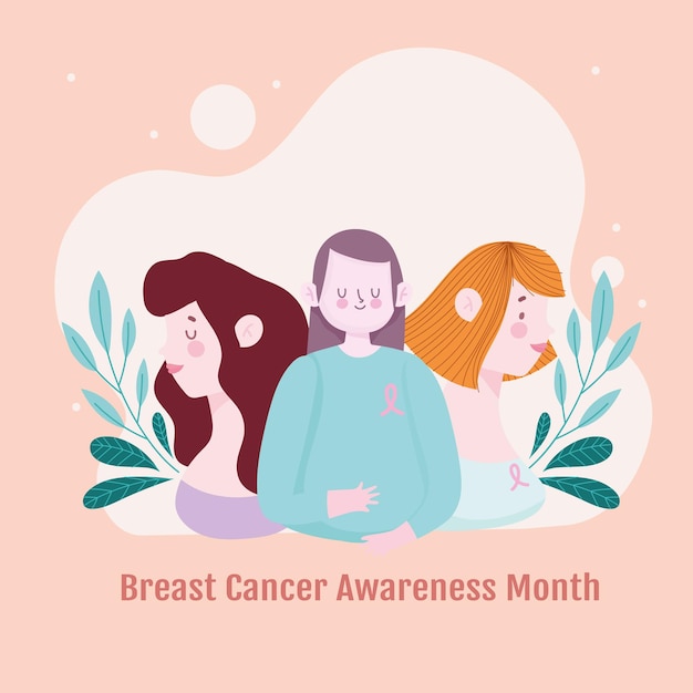 breast cancer awareness month greeting card