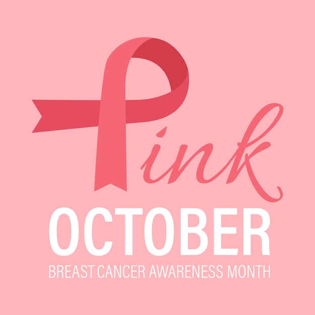 breast cancer awareness month the information feed pink october vector illustration