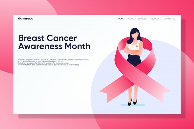 Breast cancer awareness month landing page