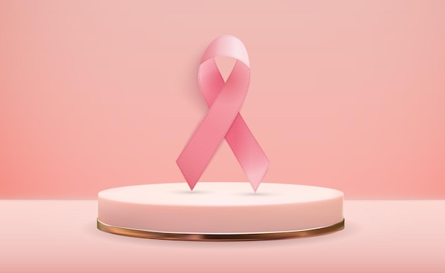 Breast cancer awareness month pink ribbon achtergrond vector illustratie eps10