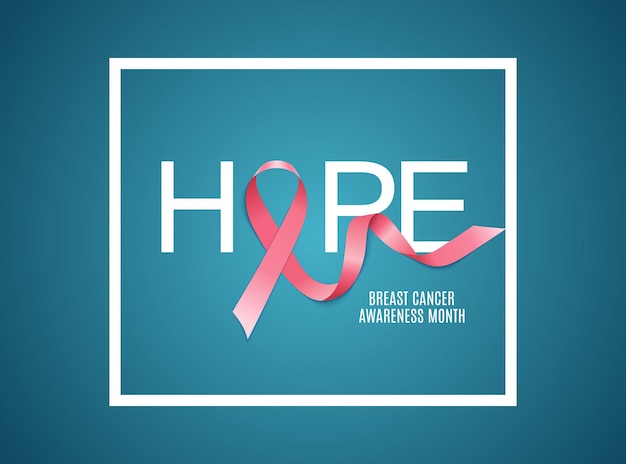 Breast Cancer Awareness Month Pink Ribbon Background Vector Illustration EPS10