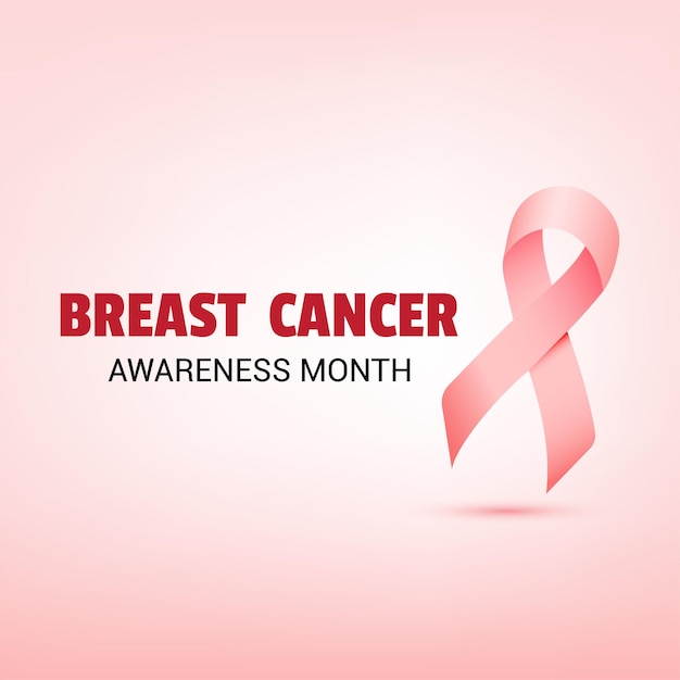 Vettore il nastro rosa del mese di sensibilizzazione sul cancro al seno può essere utilizzato per i banner della campagna di ottobre del mese di sensibilizzazione sul cancro