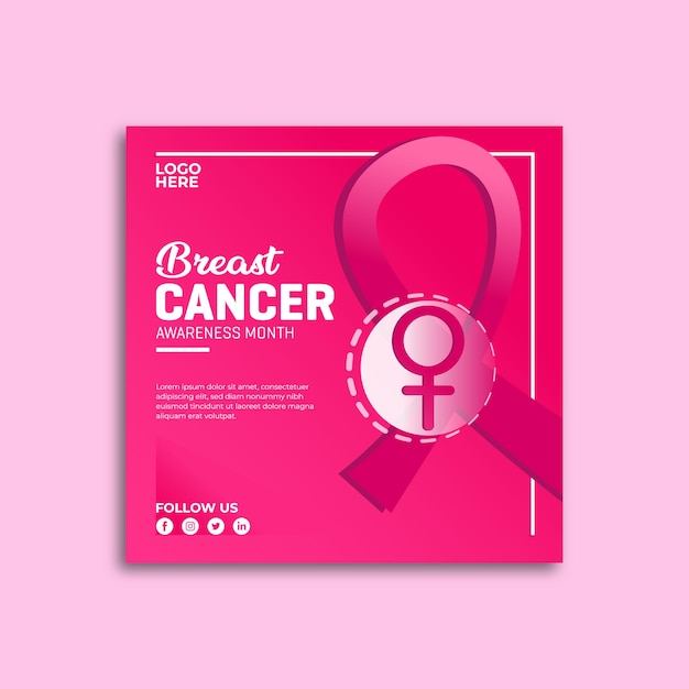 유방암 인식의 달 소셜 미디어 포스트