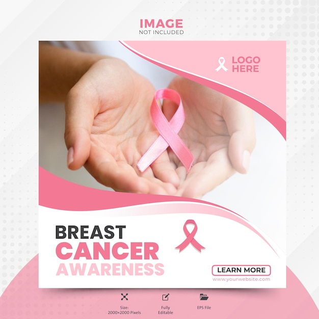 Breast cancer awareness month treatment and pink ribbon international day against