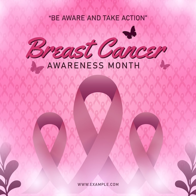 Breast Cancer Awareness Month Vector achtergrond en banner met roze lint