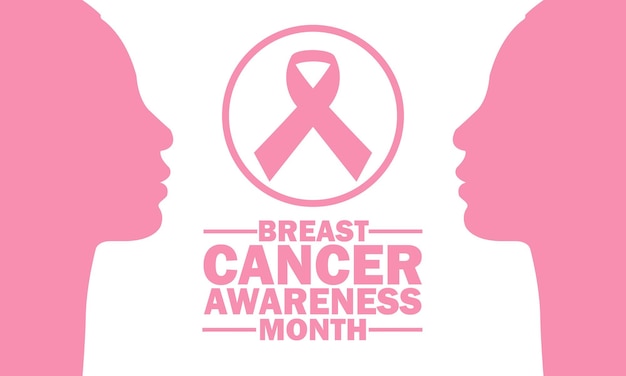 Breast Cancer Awareness Month Vector Illustration Suitable for greeting card poster and banner