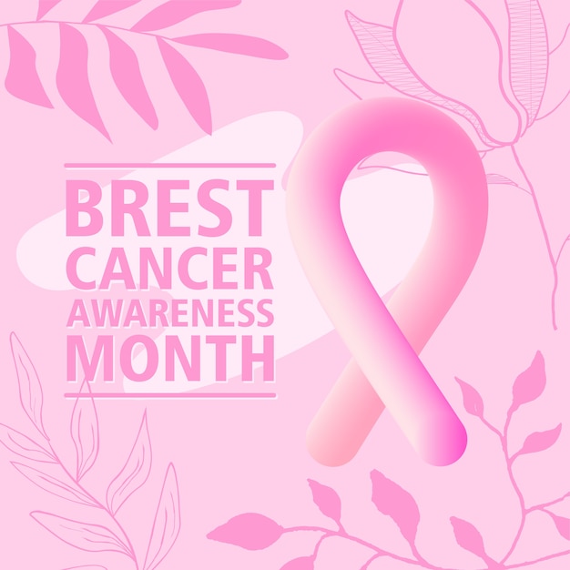Vettore mese di sensibilizzazione sul cancro al seno
