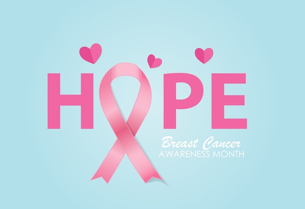 Breast Cancer Awareness Pink Ribbon   Illustration