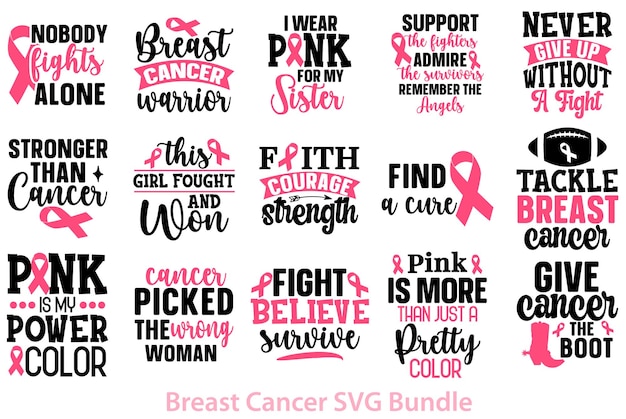 Breast Cancer Awareness Quotes Bundle