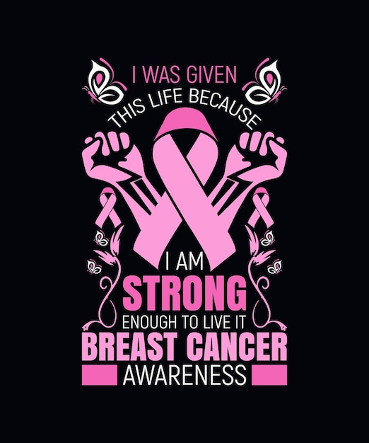 유방암 인식은 주문형 인쇄 사이트 및 셔츠 비즈니스를 위한 티셔츠 디자인을 인용합니다.