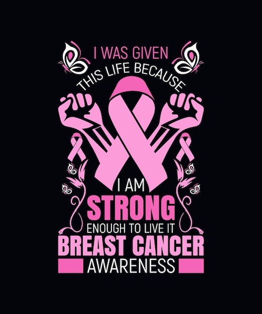 Vector breast cancer awareness quotes tshirt design for print on demand site and shirt business