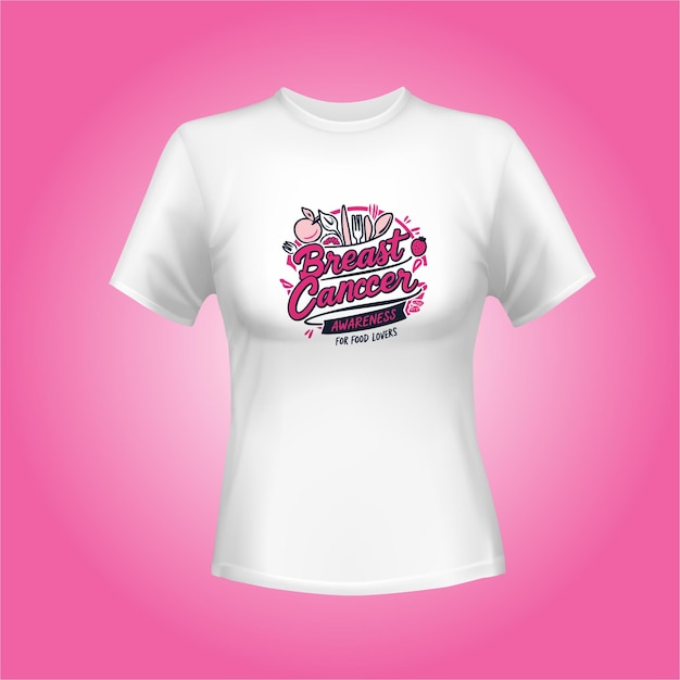 乳がん意識Tシャツデザイン