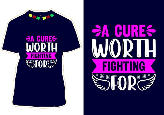 Vector breast cancer awareness tshirt design