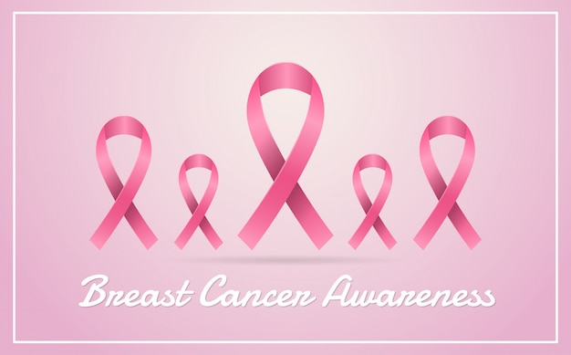 Breast cancer awareness vector background