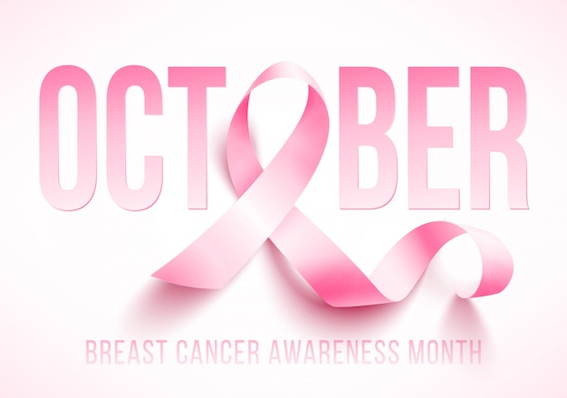 Vector breast cancer awareness