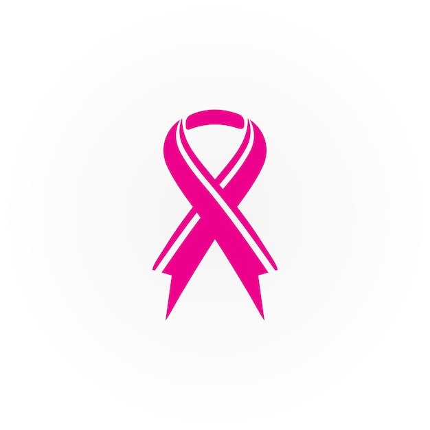 乳がん啓発リボンロゴベクトルテンプレートベクター