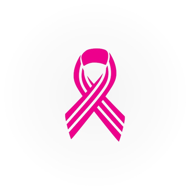 Vector breast cancer awarenessribbon logo vector templatevector