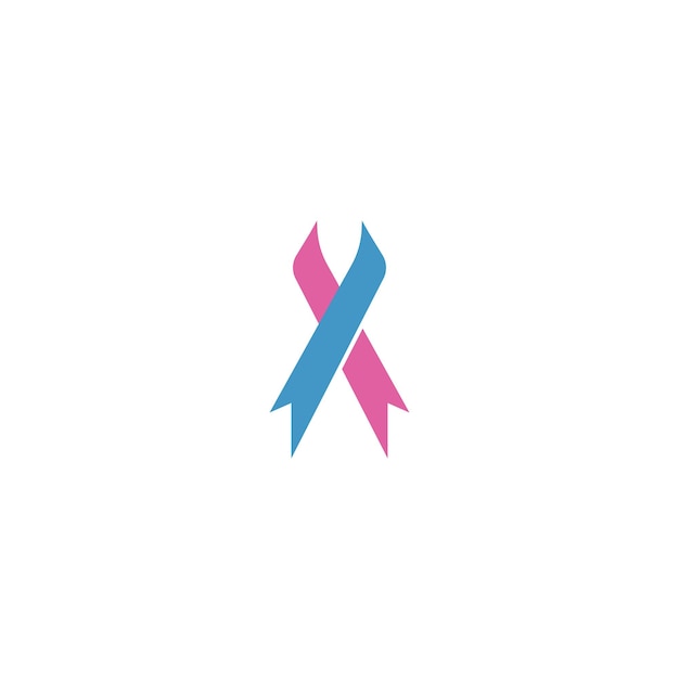 Breast cancer awarenessribbon logo vector