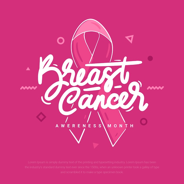 Breast cancer awereness lettering