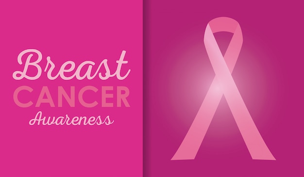 Vector breast cancer campaign poster