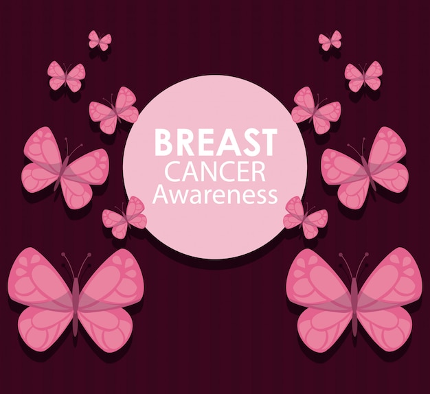 Vector breast cancer campaign